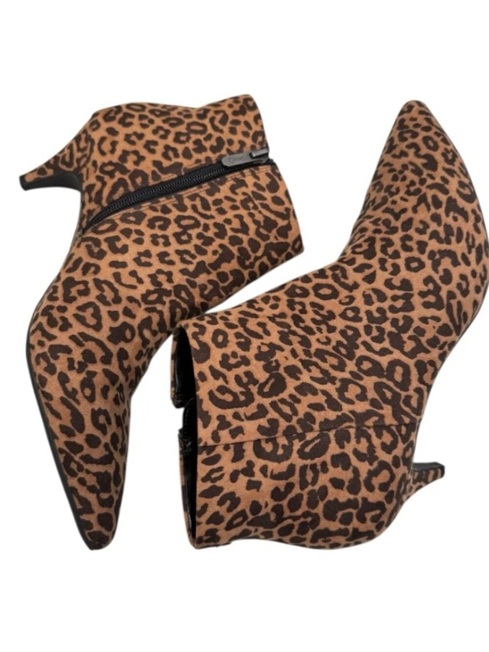 Sam Edelman Circus Tan & Brown Leopard Print Kitten Heel Ankle Boots 9
